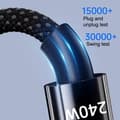 Miniatyrbilde 3 av 8: Nylon Type C USB-kabel 240W Superrask lading USB C Telefonlader C2