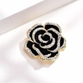 Miniatyrbilde 5 av 5: 1 Stk Rhinestone Camellia Flower Brosjer for kvinner Emalje Pin