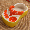 Miniatyrbild 1 av 8: Flip Flops Ketchup Sojasås Dipper Bärbar keramisk salladssås Orange