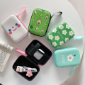 Miniatyrbilde 3 av 8: e Cartoon Frukt Blomstermønster Hodetelefon Datakabel Oppbevaringsveske C