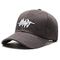 Miniatyrbild 1 av 8: Broderi Brev Höst Vinter Baseball Cap Herr Dam Justerab Gray