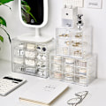 Miniatyrbillede 3 af 8: Desktop Skuffe Organizer Mini Skuffer Plast Skrivebord Craft Opbevaring 9 grid