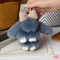 Miniatyrbillede 1 af 8: Mini-hår-sløjfe-vedhæng Taske-rem Bilnøglering e Bunny Couple P A6