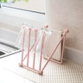 Miniatyrbillede 7 af 8: Foldbare plastsmykker display stativer Ring øreringe Hårbånd A Pink