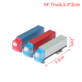 Miniatyrbillede 1 af 5: 1:100-200 Dukkehus Miniature Bil Lastbil Container Model Bil Legetøj 5#-Truck,5.3*2cm