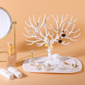 Miniatyrbillede 5 af 8: Smykker Display Stand Bakke Træ Opbevaringsstativer Øreringe Halskæde A1