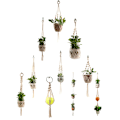 Pikkukuva 4 / 8: Pot Holder rame Ripustin Hanging er Basket Jute Braided Rope Cra C