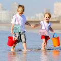 Miniatyrbillede 7 af 8: Beach Toy Mesh Bag Børne Shell opbevaringstaske Beach Toy Seashell Ba Pink