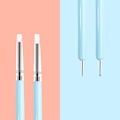 Miniatyrbild 4 av 8: 5 Styck Dubbeländade Dotting Set Art Embossing Keramisk Modellering Till Blue