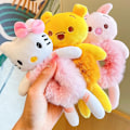 Pikkukuva 7 / 8: Talvi e Pehmo Sarjakuva Animal Scrunchie Naiset Tytöt Lapset Elasti A2