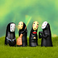 Pikkukuva 3 / 8: 1/4 kpl Spirited Away No Face Man -vinyylitoimintafiguuri Miyazaki H a set
