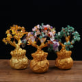 Miniatyrbillede 4 af 8: Feng Shui Penge Rigdom Træ Gul Citrin Ametyst Krystal Luc Light yellow