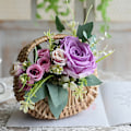 Miniatyrbilde 4 av 5: Liten blomsterkurv Willow Rattan Vevd kurv Wicker Half Moon A