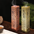 Pikkukuva 2 / 7: Retro suitsukepoltin Pysty Zen Buddha Heart Sutra Pillar Met Gold