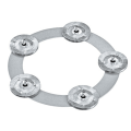Pikkukuva 3 / 5: Rumpusymbaalit Hi Hat Tambourine Drum Set Drum Steel Bells Percus Silver