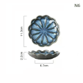 Miniatyrbillede 1 af 8: 1 Stk Keramisk Smagsfad Blomsterform Porcelænsnøddefad Lille N6