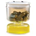 Miniatyrbillede 2 af 5: Pickle Opbevaringsbeholder Tør-våd Separationskrukke Køkkengrej Ol Transparent