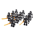 Miniatyrbillede 2 af 8: Sæt med 10 stk Skull go figurer byggeklodser legetøj white