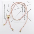 Miniatyrbild 1 av 8: Purse Chain Strap Crossbody Handväska Chains Läder Axelväska Pink