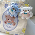 Pikkukuva 5 / 8: Sarjakuva pehmo nukkeriipus e Bear avaimenperä reppulaukun riipus Blue