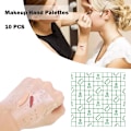 Miniatyrbild 2 av 5: 10 st Engångshandsminkpaletter PU-filmpappersminkmix 8*8CM