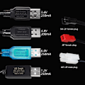 Miniatyrbild 3 av 8: 3,6V 4,8V 6V 7,2V NiMH batteri USB laddare för fjärrkontroll A3