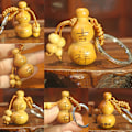 Miniatyrbillede 2 af 8: 1 stk. Græskar Craft Nøglering Mahogni Traditionel Fortune Keyrin