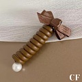 Pikkukuva 1 / 8: Bowknot-punotut puhelinlangalliset hiusnauhat Coffee