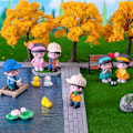 Miniatyrbild 3 av 8: Mini Pojke Flicka Modell Figurer Hantverk Lovers Figurer Par Mini A3
