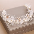 Miniatyrbilde 3 av 5: Pearl Flower Pannebånd Brudehodeplagg Wedding Crown Fashion A1