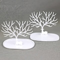 Miniatyrbillede 2 af 8: Smykker Display Stand Bakke Træ Opbevaringsstativer Øreringe Halskæde A1