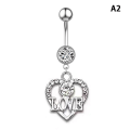Pikkukuva 1 / 8: Heart Moon Dangle Nappisormukset Napa Barbell Ring Body Je A2