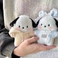 Miniatyrbillede 3 af 8: 1 stk/sæt plys nøglering e dukke pige diy plys taske vedhæng Bib Sc A3