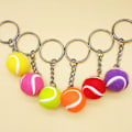 Pikkukuva 4 / 8: 1PC Avainnippu Tennis Ball Metal Avaimenperä Auton Avaimenperä Avaimenperä rose red