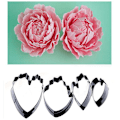 Miniatyrbilde 3 av 8: 4stk Peon Blomsterkake Fondant Stempel ter Dekorasjonsform Suga