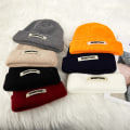 Miniatyrbild 2 av 8: Stickade Mössor Dam Svart Mössa Tjock Mössa Vinter Mössor Beanies Black