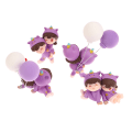 Pikkukuva 3 / 8: 1Pair e Creative Cartoon Purple Pyjama Pariskunta Auton koristelu O C