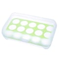 Miniatyrbilde 1 av 8: 15 Grids Egg Oppbevaringsboks Egg Kartong PP Case Egg Box Tray Green