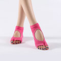 Miniatyrbilde 3 av 5: Kvinner To Toe Yoga Sokker Sklisikker Sport Bomulls Pilates Sokk Qui Dark gray