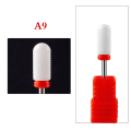 Miniatyrbilde 1 av 8: 1 STK Keramisk Tungsten Nail Drill Bits Fil for elektrisk manikyr A9