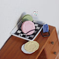 Miniatyrbilde 5 av 8: 4 stk 1:6/1:12 Dukkehus Miniatyr nordisk servise Tallerken Fat T A1