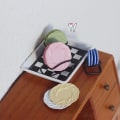 Miniatyrbillede 5 af 8: 4 Stk 1:6/1:12 Dukkehus Miniature Nordisk Service Tallerken Fad T A1