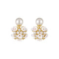 Miniatyrbillede 5 af 5: Fashion Shell Pearl Ball Shape Stud øreringe til kvinder bryllup