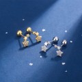 Miniatyrbillede 5 af 8: 1 par ørestikker Crystal Ear Stud Rustfrit stål Helix Ear A7