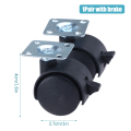 Pikkukuva 1 / 8: 1 pari 1 tuuman universal pyörivä pyörätuoli Ca E 1Pair