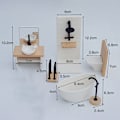 Pikkukuva 6 / 8: 1/12 Dollhouse pesuallas WC-malli Dollhouse Mini Bathro A4