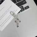 Pikkukuva 1 / 8: Cross Keychain Creative pyörivä reppuriipus Silver-A8