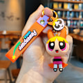 Miniatyrbild 4 av 8: Creative Cartoon Anime Keychain Powerpuff Girls Doll Car Key Sc Blue