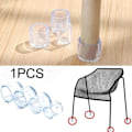 Miniatyrbild 4 av 8: Transparent Gummi Golvstol Anti Scratch Protector Cap Möbler White 16mm