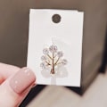 Miniatyrbillede 4 af 8: Mode Luksus Hjerte Brocher Til Kvinder Crystal Lapel Pin Cloth A3